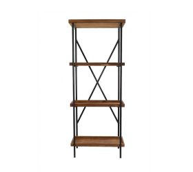 Regál 4 podlažia kov/drevo 50*30,5*126cm