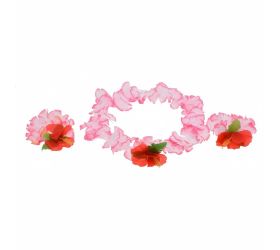 Sada havaj ružová - náhrdelník s náramky