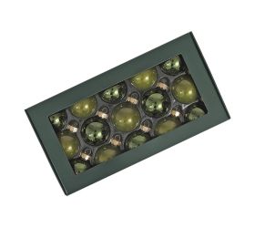 Guličky zelený opal lesk sklo s/15 40mm