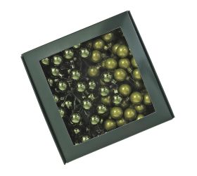 Guličky zelený opal lesk sklo s/144 20mm