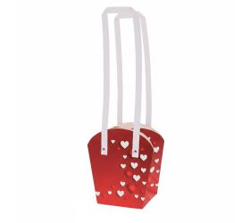 Taška na kvety valentín veľká 16,5x11,5x11,5cm/výška 45/18,5cm