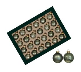 Guličky granit zelená mat/lesk sklo s/24 25mm
