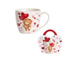 Šálka 460ml medveď s balónmi