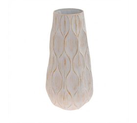Váza bielo/zla plech 25,5*50,5cm