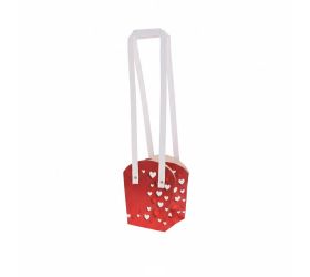 Taška na kvety valentín stredná 13x9,5x9,5cm/výška 42/15cm