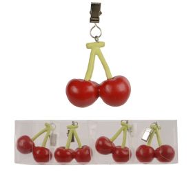 Závažie z polyr.na štipci / čerešňa l.23cm w.6.1cm h.3cm