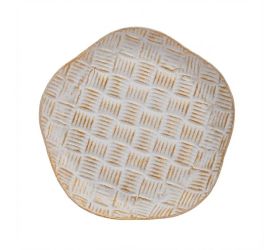 Tácka ornament bie/zla plech 30*30*6cm