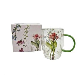 Šálka dvosklo 530ml farebná lúka