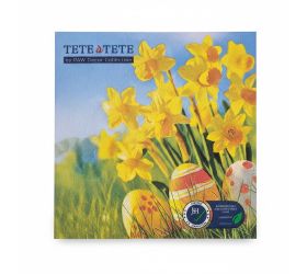 Tl125000 servítky 33x33 cm/20ks/3vrst. eggs among daffodils