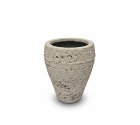 Kv-39 kvetináč umelý kameň crea lime amfora pieskový 27x27x32