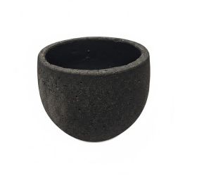 Kv-41 kvetináč umelý kameň granite grand lotus sanblasted black 53x45