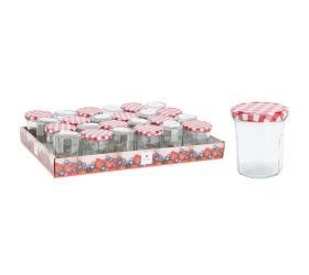 Pohár sklo/zav. 190ml s kov. vrchnákom