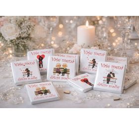 Svadobné mini čokoládky pre hostí