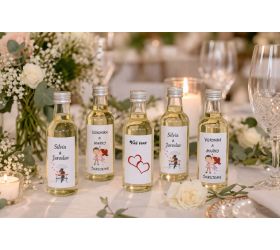 Svadobné mini fľaštičky pre hostí - Svatba