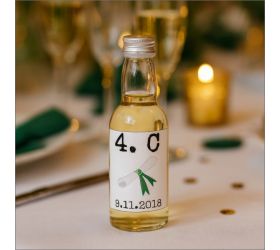 Maturitná fľaštička s alkoholom, motív M012 - Stužková