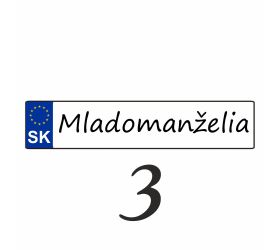 Svadobná ŠPZ, rôzne motívy - Svatba