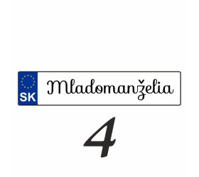 Svadobná ŠPZ, rôzne motívy - Svatba