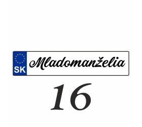 Svadobná ŠPZ, rôzne motívy - Svatba