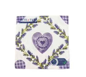 Tl128800 servítky 33x33 cm/20ks/3vrst lavender town