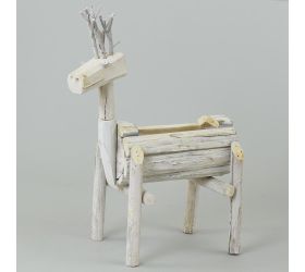 Drev. obal jeleň biela 32x15x49