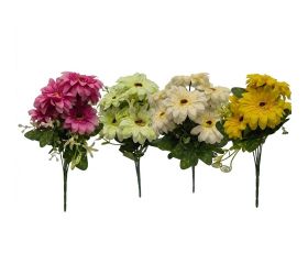 Kytica gerbera, zeleň mix/4f 27cm