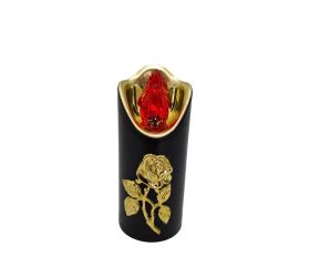 Svet.led rico s ružou black-gold-red 12,5cm/1/25/lux-bat
