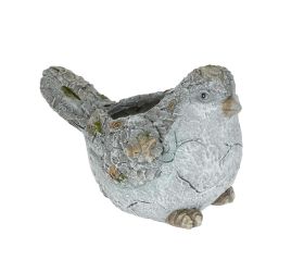 Vtáčik obal poly 12x11x13cm sivý