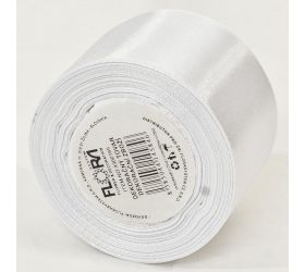 Saten stuha 38mm/10m farba 001 biela