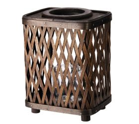 Lampáš bambus sklo vklad 18x14/v24cm