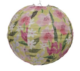 Lampión guľa kvety ruž. 25cm
