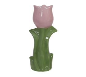 Váza keram. tulipán ruž. 20,5cm
