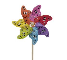 Vrtuľka plast smajlík 22x45cm
