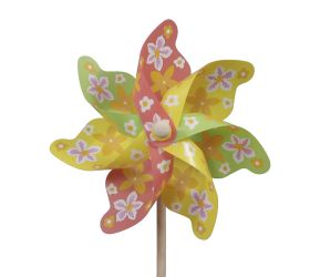 Vrtuľka plast farebná 22 × 45 cm