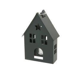 Domček kov s ampulkou tm.zelený 11,5x5,5x17cm