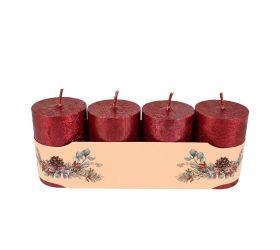 Valec 4-pack rustic met.červený