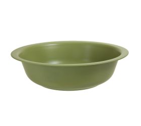 Kulatá plechová mísa, zelená, průměr 36 cm, výška 9,5 cm