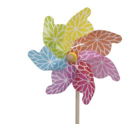 Vrtuľka plast farebná 31x60cm