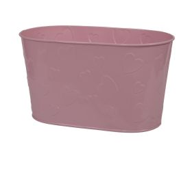 Obal ovál plech 23 × 13 × 13 cm růžový