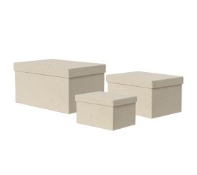 Box papier darč s/3 krém v18/34,5/24cm