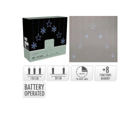 Led120 záves hviezdičky 1,2m /bat/časovač/8funk