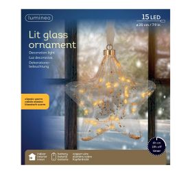 Led hviezda bater. 20x6,5cm