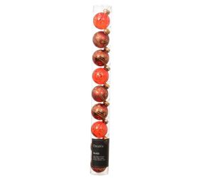 Guličky s/9 sklo mix transp červené perla 3cm 3ass