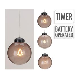 Sklenená led guľa, 15 cm, 3 druhy