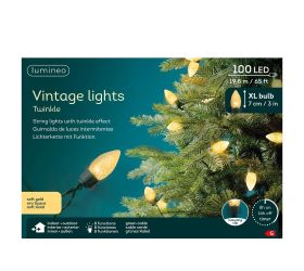 Led svetlá vo vintage štýle out (veľkosť xl) s 8 funkciami a efektom blikania