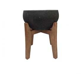 Kv-59 obal misa umelý kameň na drev.nožičkách čierna 54x54x68,5cm