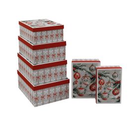 Box darčekový sada 6 ks ozdoby/mašle