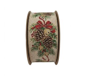 Stuha vian väzba/šišky 6,3cm/10m
