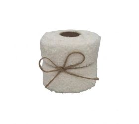 Stuha vianočná froté 8 cm, 2 m biela