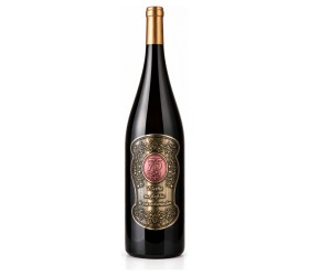 Dárkové víno 1,5 l s kovovou etiketou k 75. narozeninám