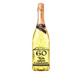Šumivé víno se zlatem k 60. narozeninám - Čirá etiketa – 750 ml